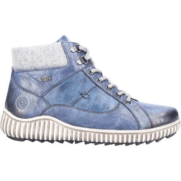 Remonte Shoes - Remonte R8276-14 Liv 76 Baltic Royal Grey Leather High Top Sneaker 41 US 9.5